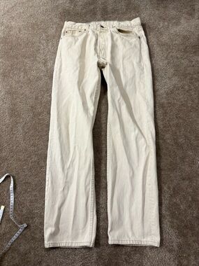 Levi's Beige Straight-Leg Jeans 34x32 501
